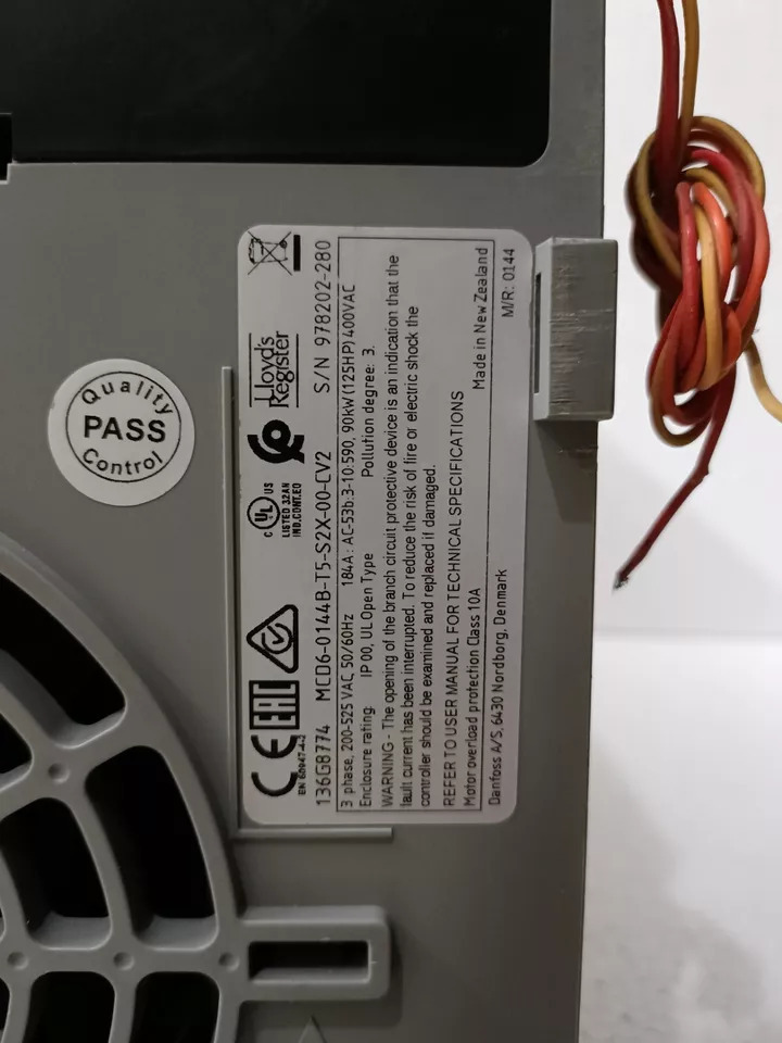 Danfoss Mcd 600 Mcd6-0144b-t5-s2x-00-cv2 184a 90kw 125hp Vlt Soft-starter