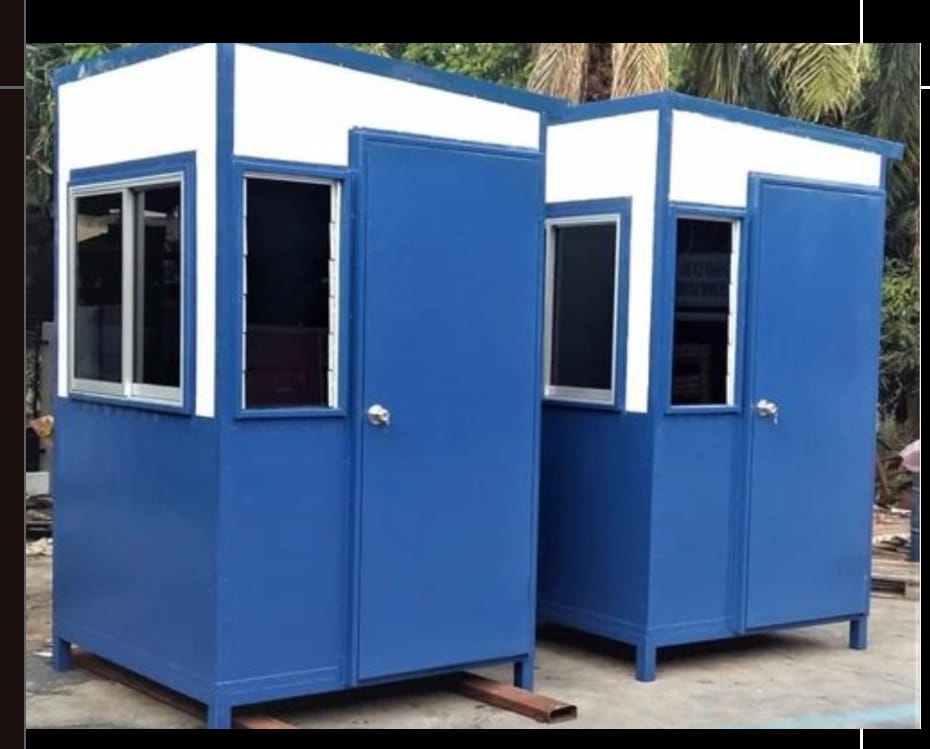 FRP Portable Security Cabin - High Strength with 35x35x5 Iron Bar Reinforcement | Designed for Long-Term Durability