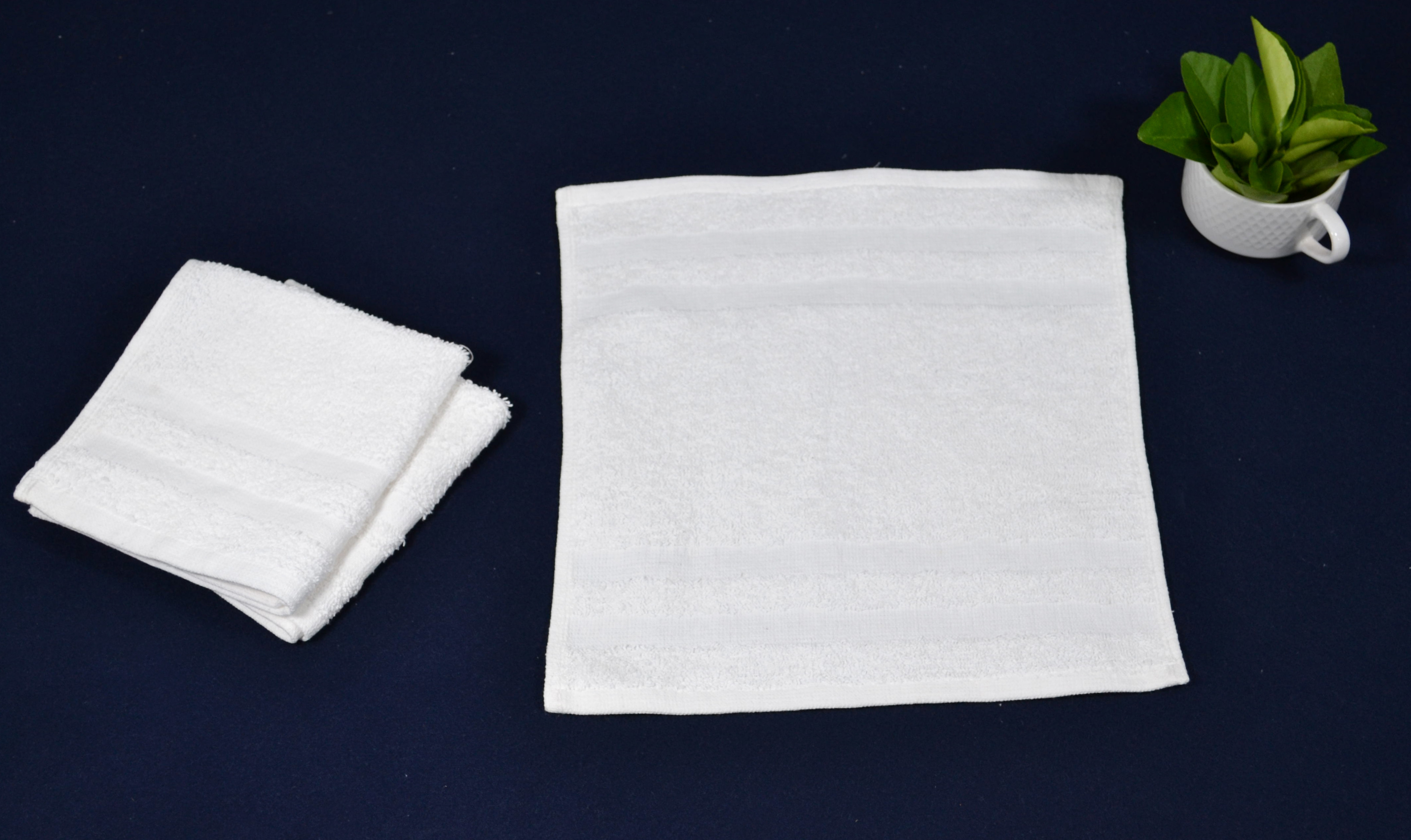 Hotel White Terry Face Towel