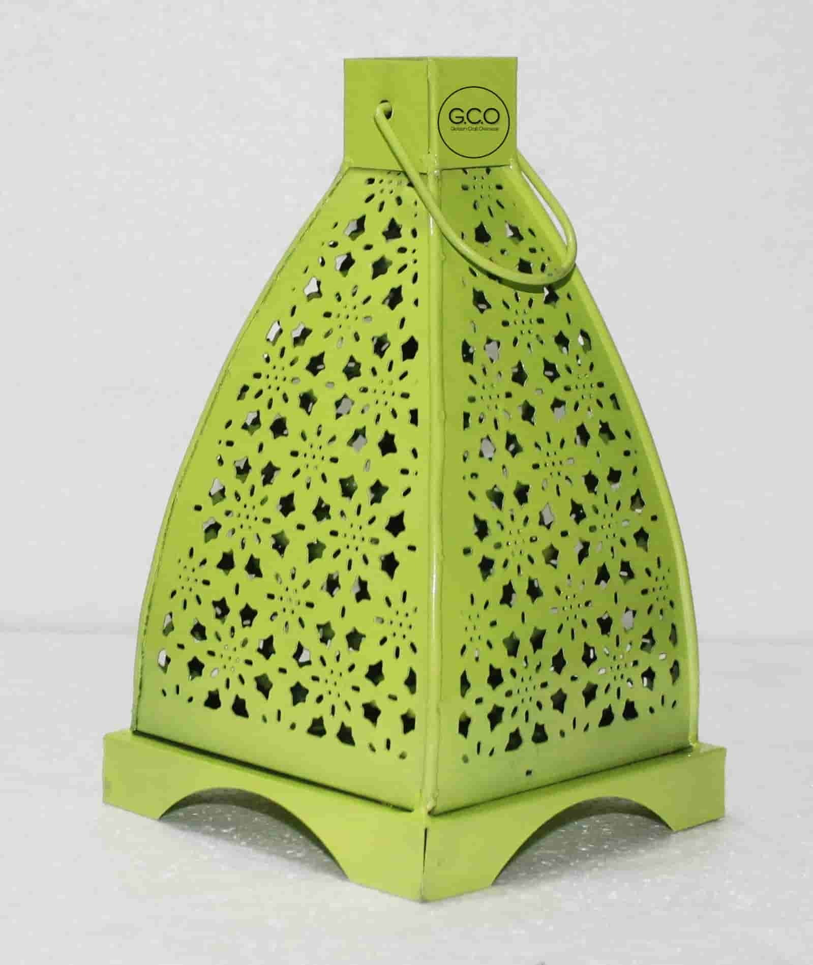 Illuminate Lanterns - Metal, 5x5x6 Inches, Vibrant Green, Cylindrical Shape, Traditional Style | Perfect For Indoor And Outdoor Ambiance