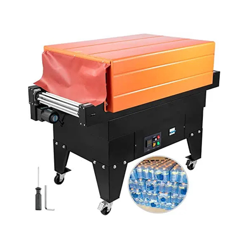 Industrial Shrink Tunnel Machine - Mild Steel, Semi-Automatic, Black | Durable Design, Efficient Frequency Speed Control, Electric Drive Type