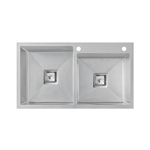 Double Bowl Kitchen Sink With Tap Hole