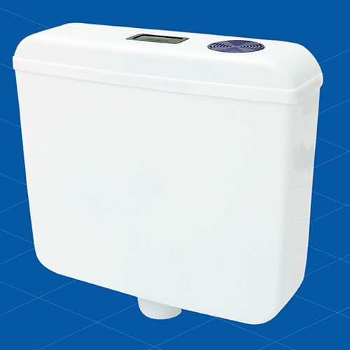 Center Push Flush Tank - Color: White