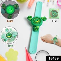 LED Light & Spinning Slap Kids Cartoon Bracelet Wrist Bands