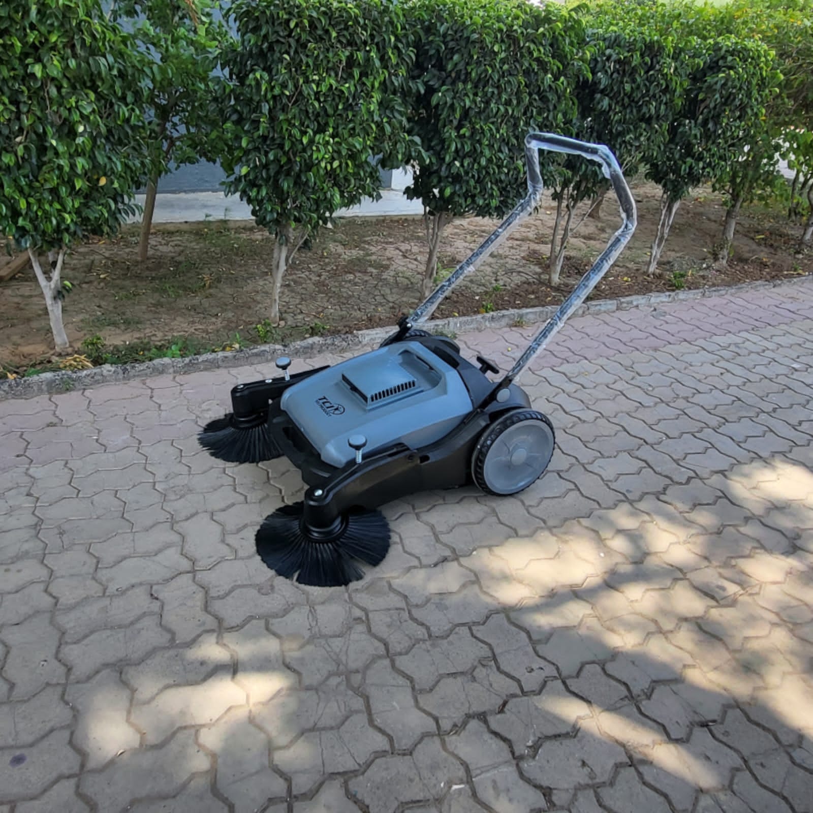 Walk Behind Road Sweeping Machine - Color: Grey