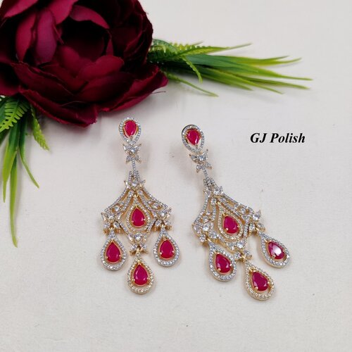 American Diamond  Earring & Glass Stone Elegance