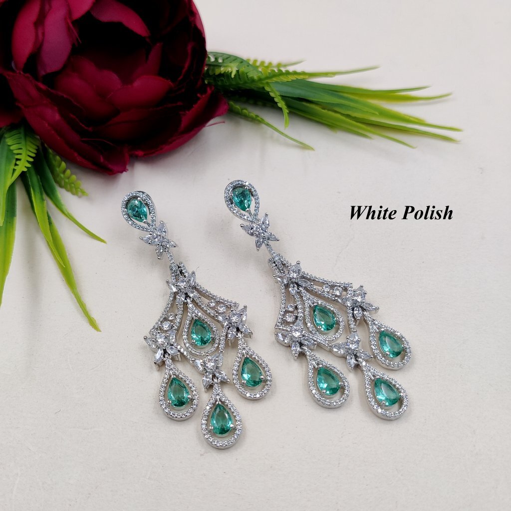 American Diamond  Earring & Glass Stone Elegance