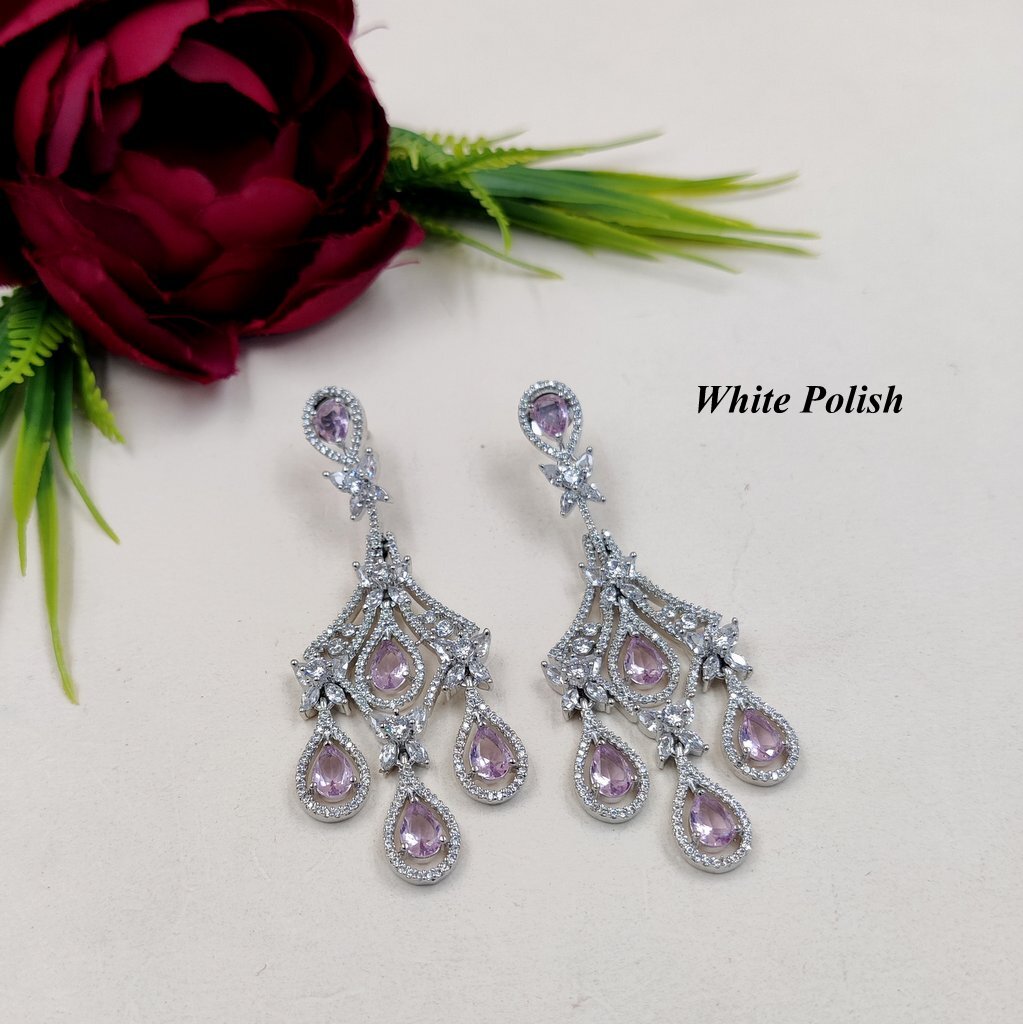 American Diamond  Earring & Glass Stone Elegance