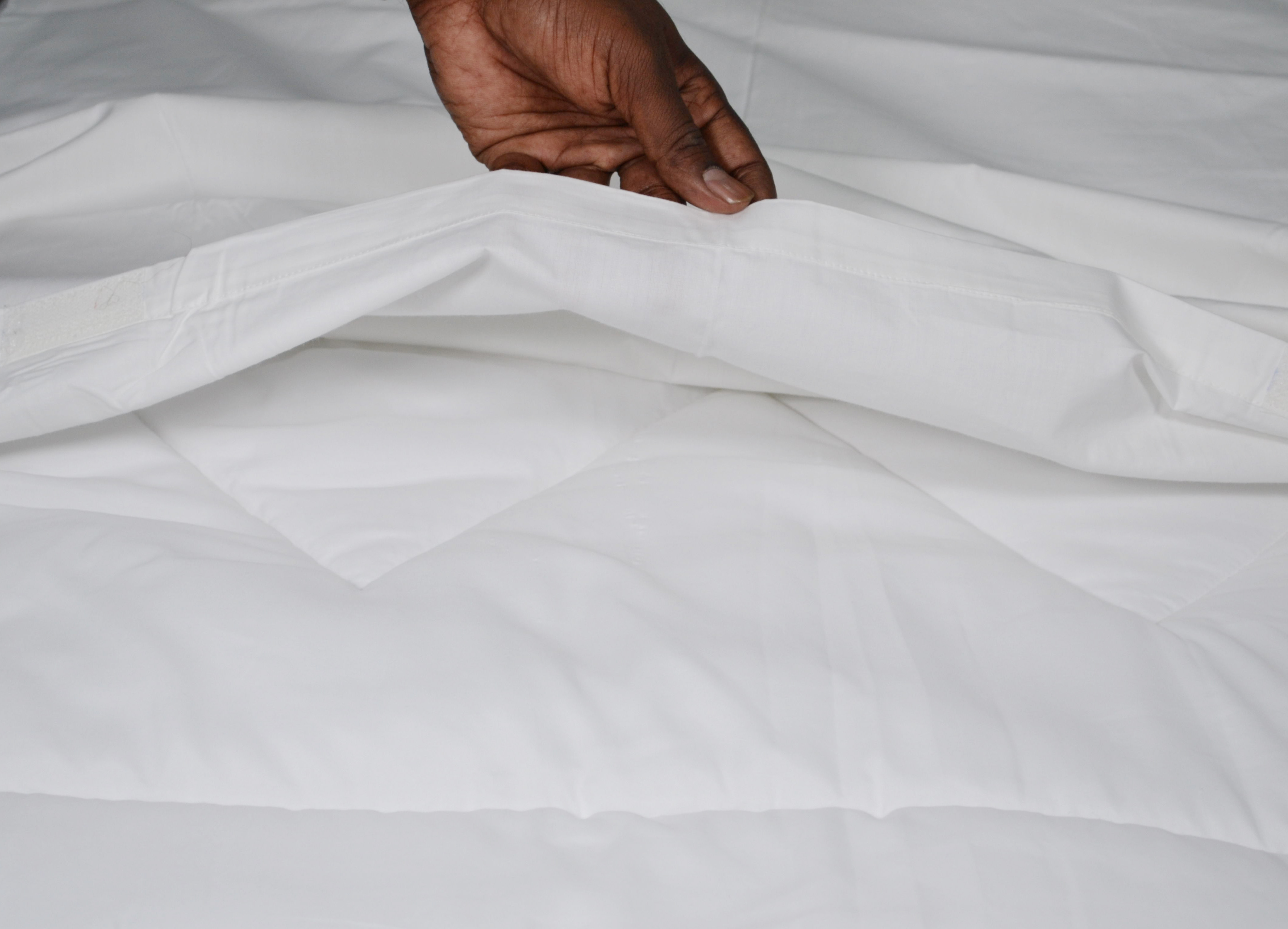 400 TC White Cotton Hotel Duvet Covers