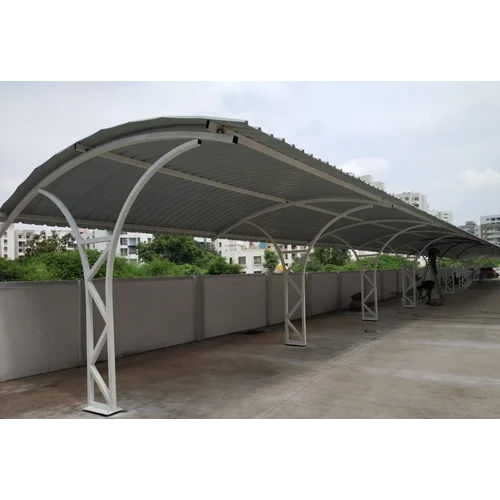 Frp Car Parking Shed - Color: White