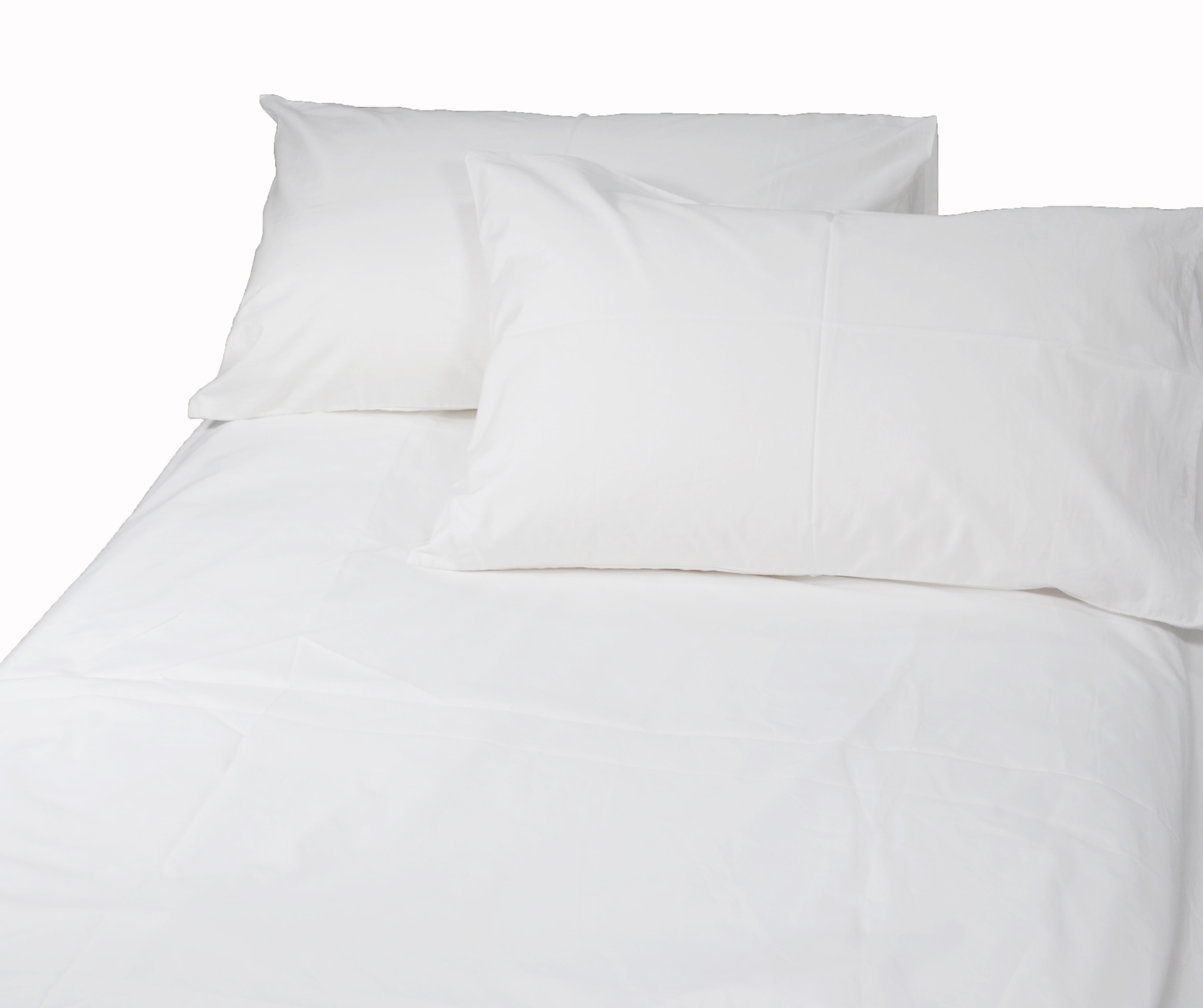 350 TC White Cotton Hotel Bed Sheet