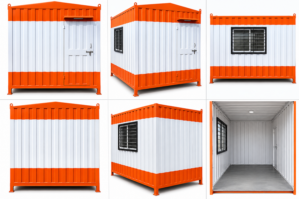 Office Container - Mild Steel, Spacious Dimensions, Color-Coated Finish | Portable Dry Container for Office and Business Use