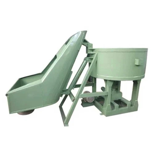 Hydraulic Hopper Concrete Pan Mixer - Capacity: 500 Kg/Day