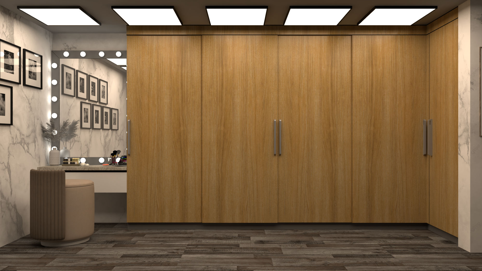 Brown Modular Wardrobes