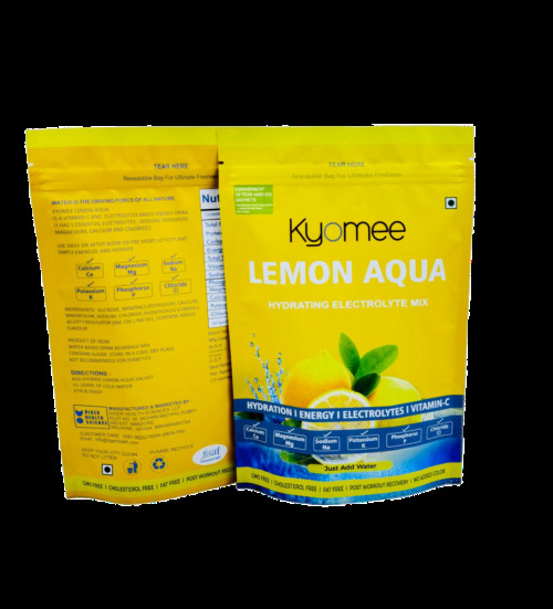 Kyomee Lemon Aqua - Non-Caffeine Energy Drink | Hydration Drink With 5 Essential Electrolytes & Vitamin C, Preservative Free, Sweet Lemon Flavor