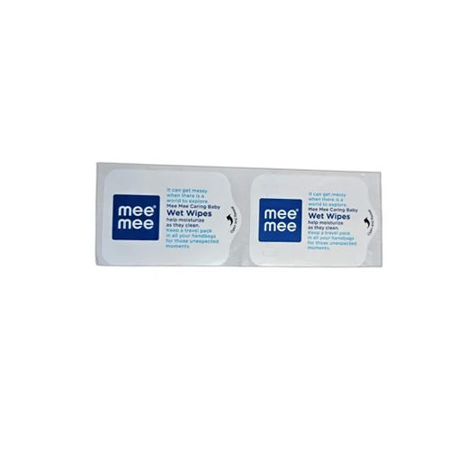 Facial Wet Wipes Label - Color: Multicolor