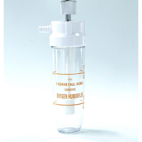 HUMIDIFIER BOTTLE - Acrylic & Glass, Transparent | Medical Use in Hospitals & Clinics