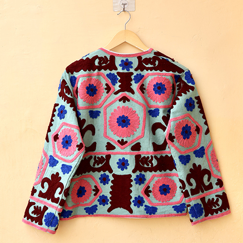 Ladies Unique Style Artisan Made Jacket - Color: Multicolor