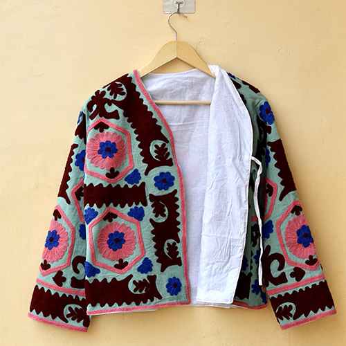 Ladies Unique Style Artisan Made Jacket - Color: Multicolor