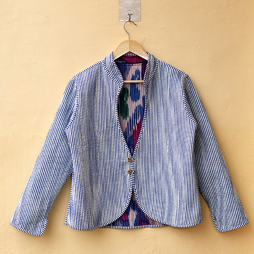 Multi Color Reversible Womens Boho Coat
