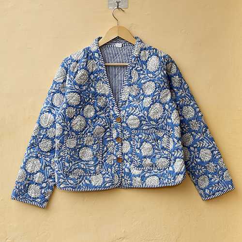 Floral Indian Womens Boho Jacket - Bust Size: Requirement Based Millimeter (Mm)