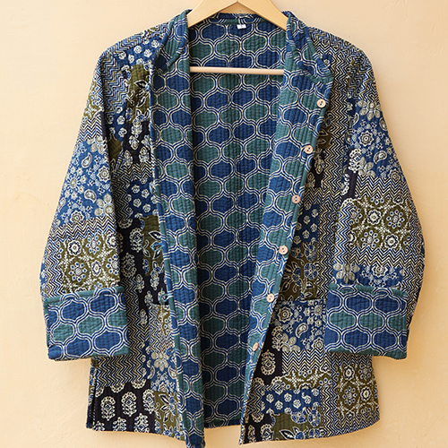 Stylish Reversible Boho Jacket - Bust Size: Requirement Based Centimeter (Cm)