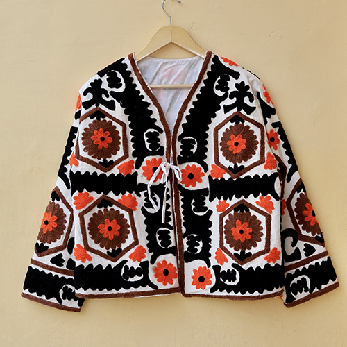 Indian Handmade Suzani Embroidery Jacket