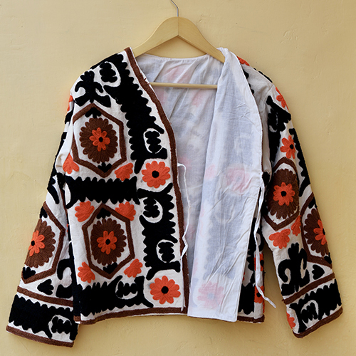 Indian Handmade Suzani Embroidery Jacket