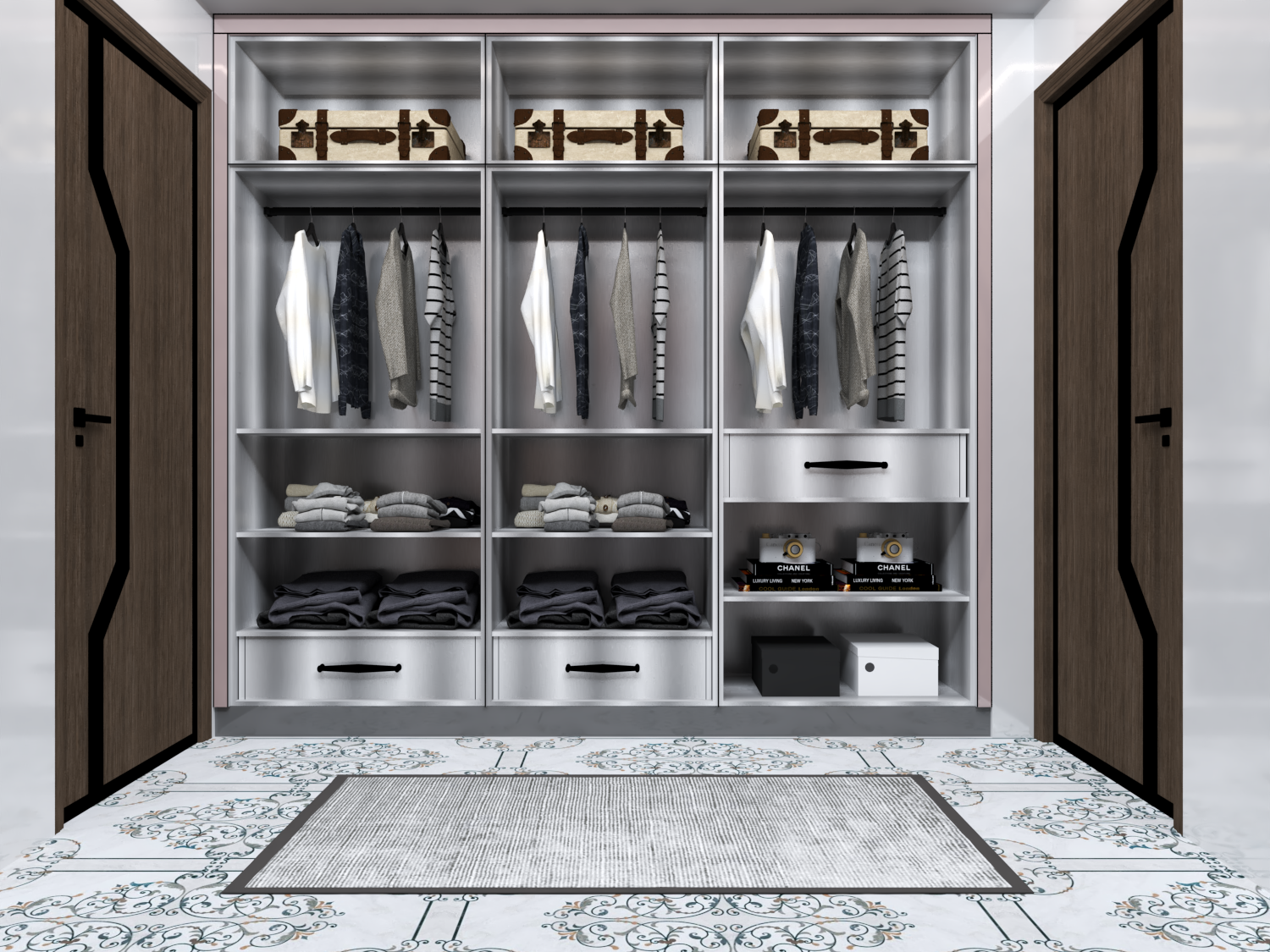 Customized Modular Wardrobes - Mdf Board And Veneered Materials, Customizable Size And Color Options | Durable, Easy To Clean, Eco-friendly, Ideal For Indian-style Bedroom