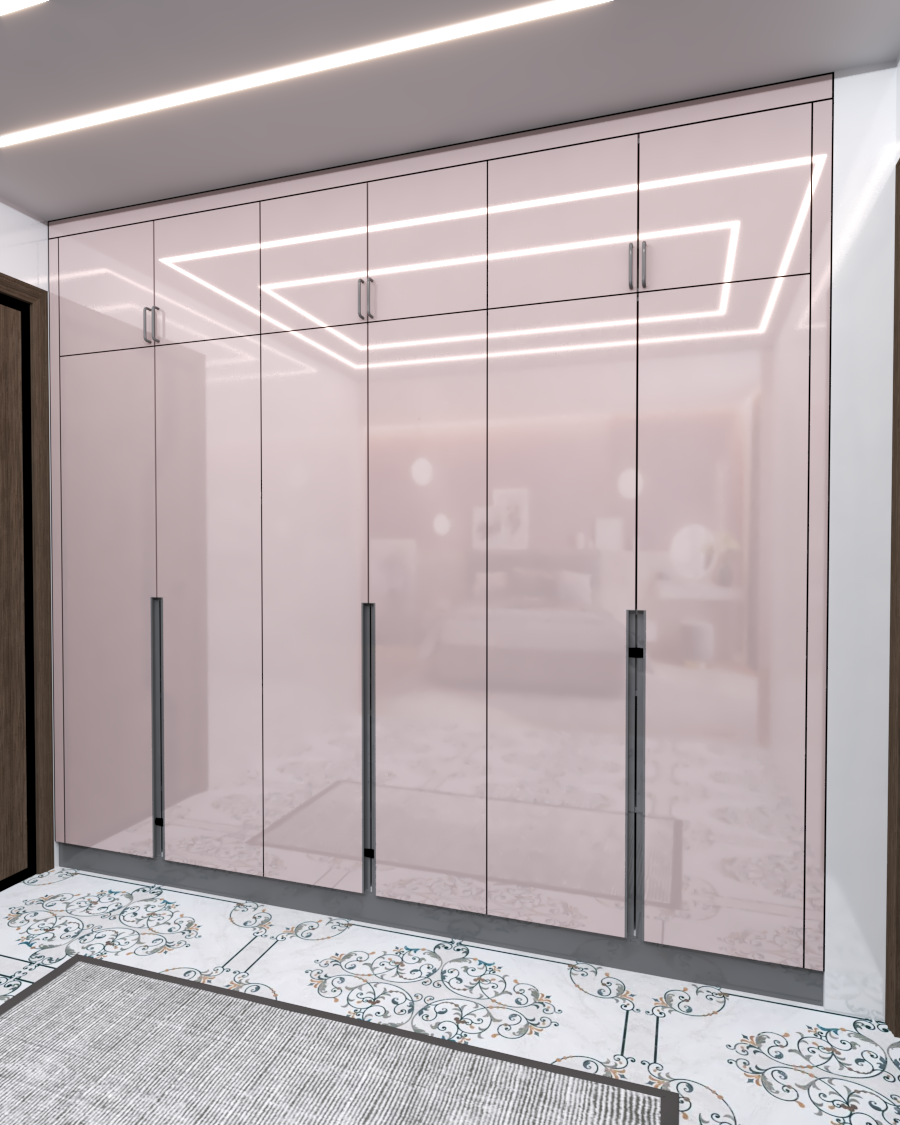 Customized Modular Wardrobes - Mdf Board And Veneered Materials, Customizable Size And Color Options | Durable, Easy To Clean, Eco-friendly, Ideal For Indian-style Bedroom