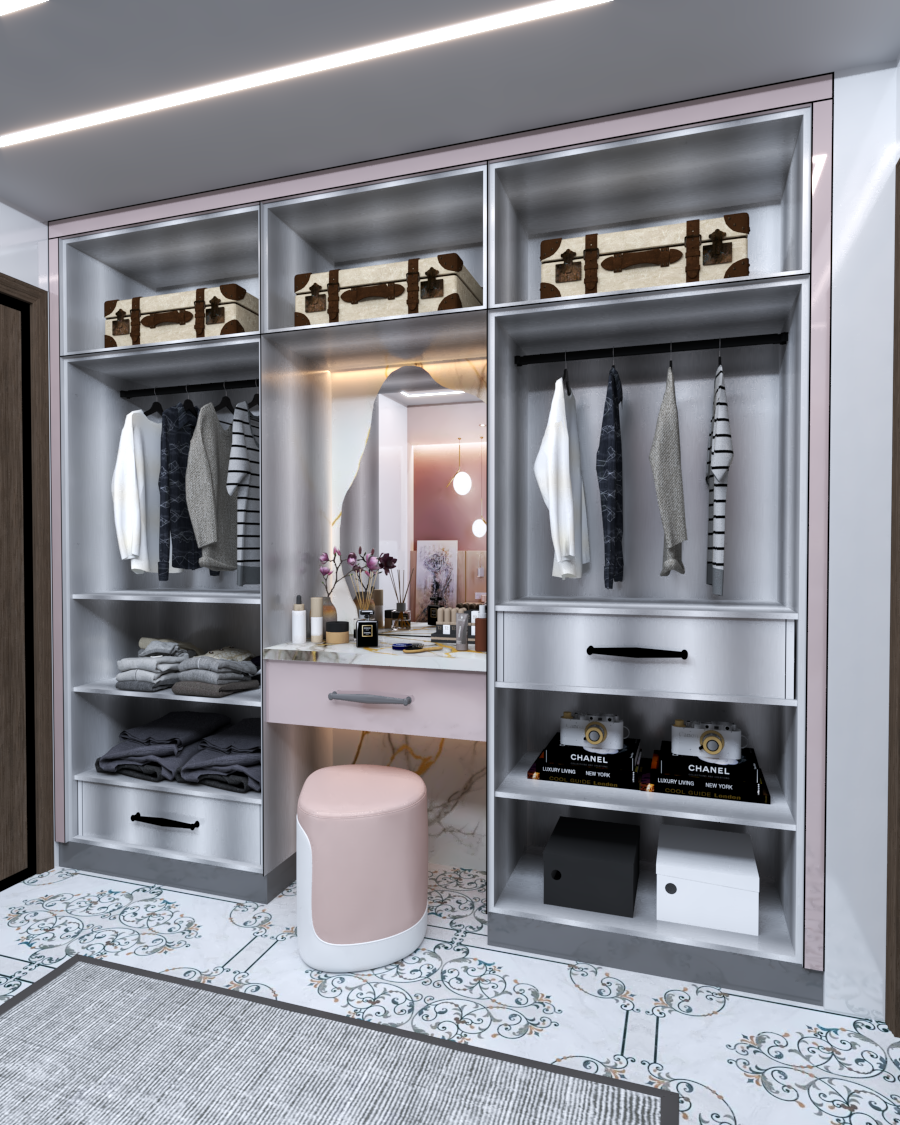 Customized Modular Wardrobes - Mdf Board And Veneered Materials, Customizable Size And Color Options | Durable, Easy To Clean, Eco-friendly, Ideal For Indian-style Bedroom