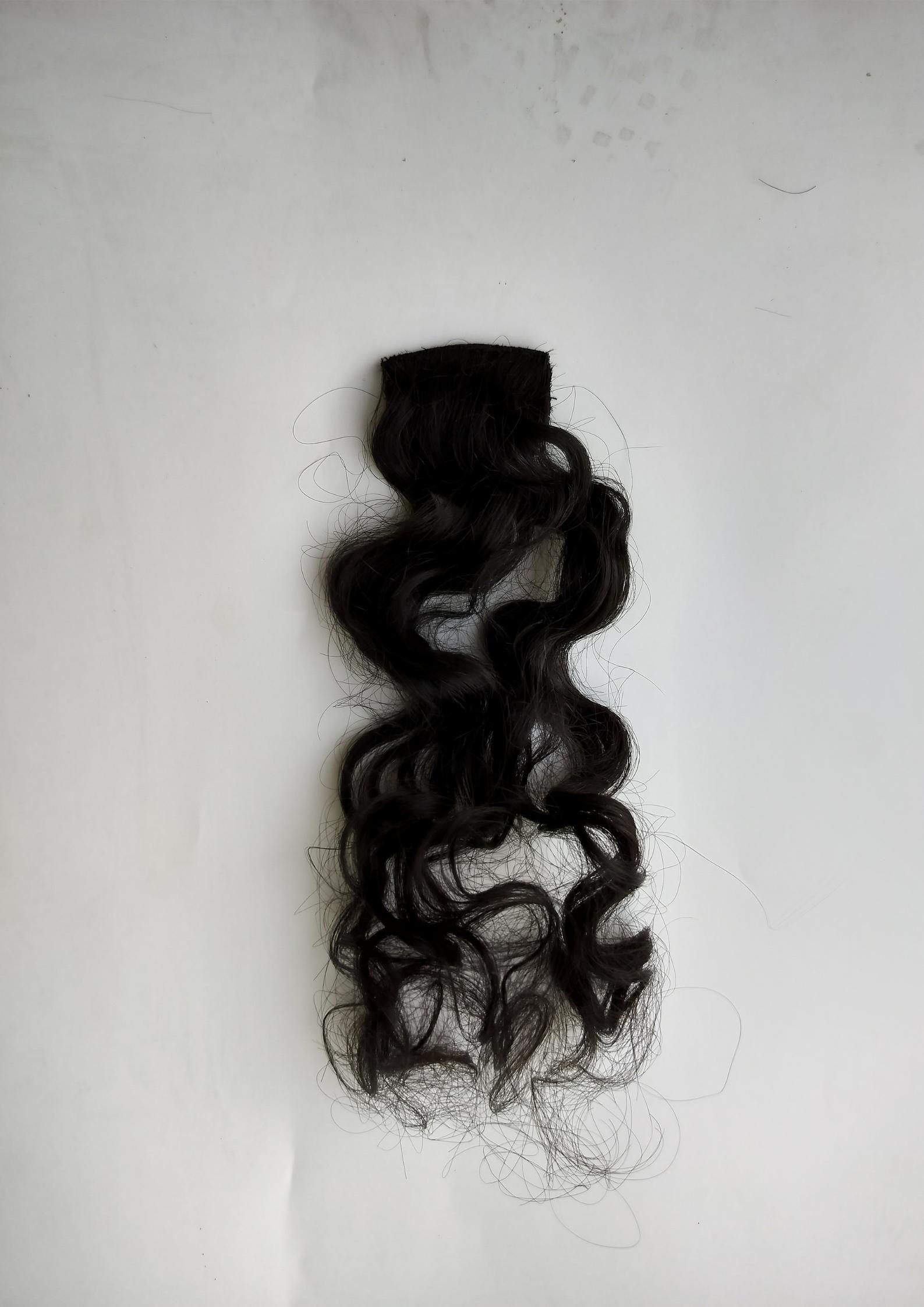 Virgin Remy Natural Curly Single clip-on human hair extension