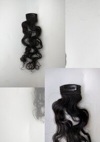 Virgin Remy Natural Curly Single clip-on human hair extension