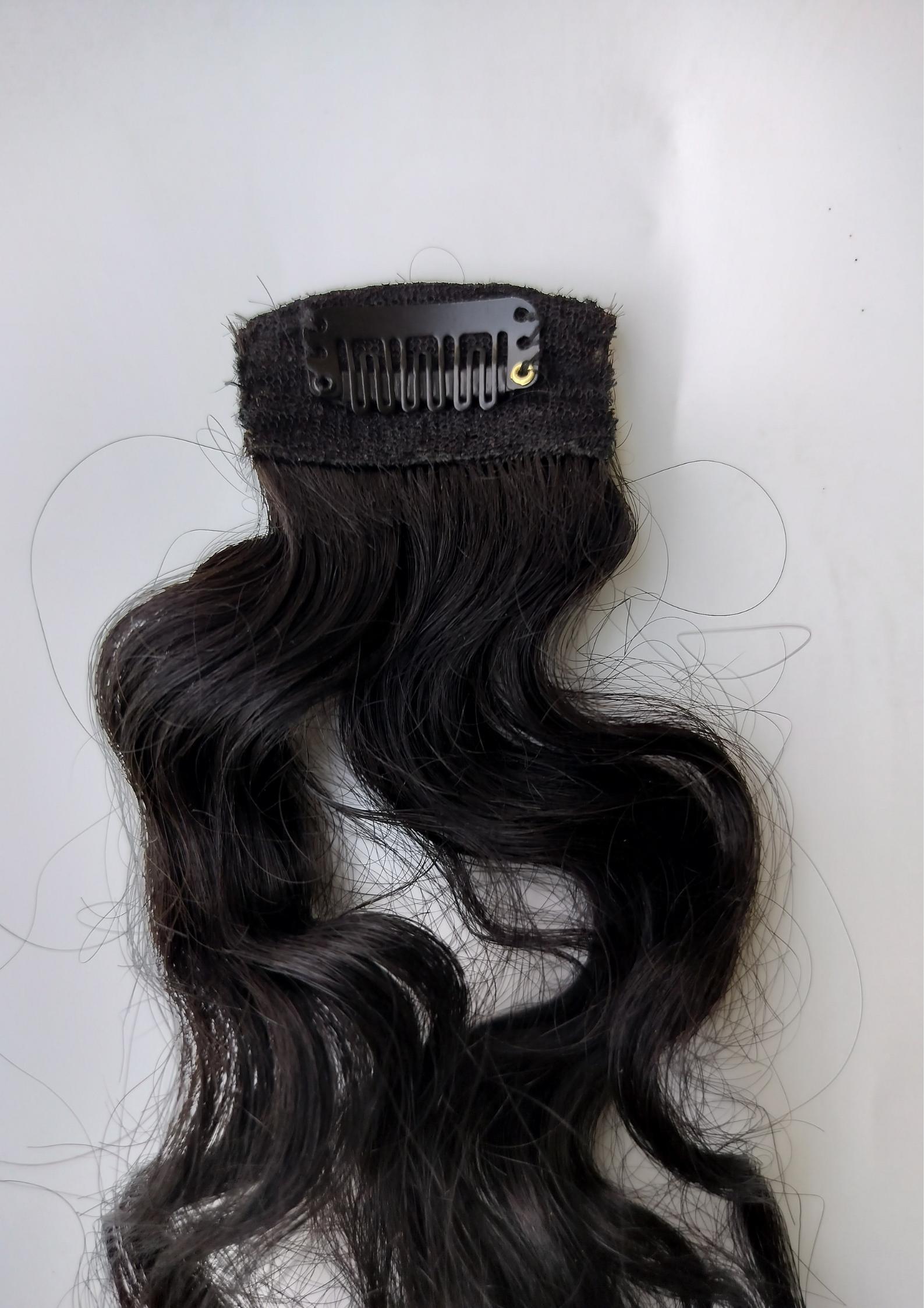 Virgin Remy Natural Curly Single clip-on human hair extension