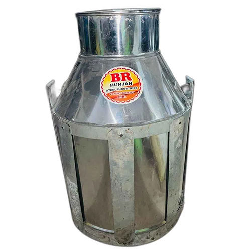 40 Ltr Stainless Steel Milk Can - Color: Silver