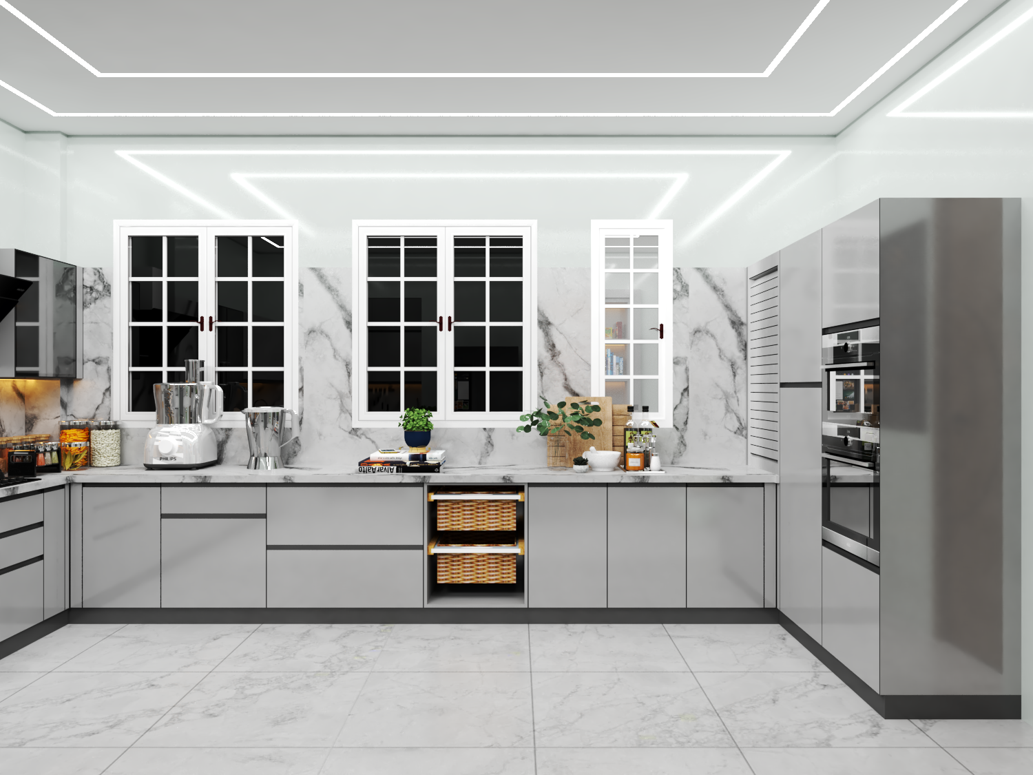 Stainless Steel Modular Kitchen Modular Kitchen - Color: Customizable