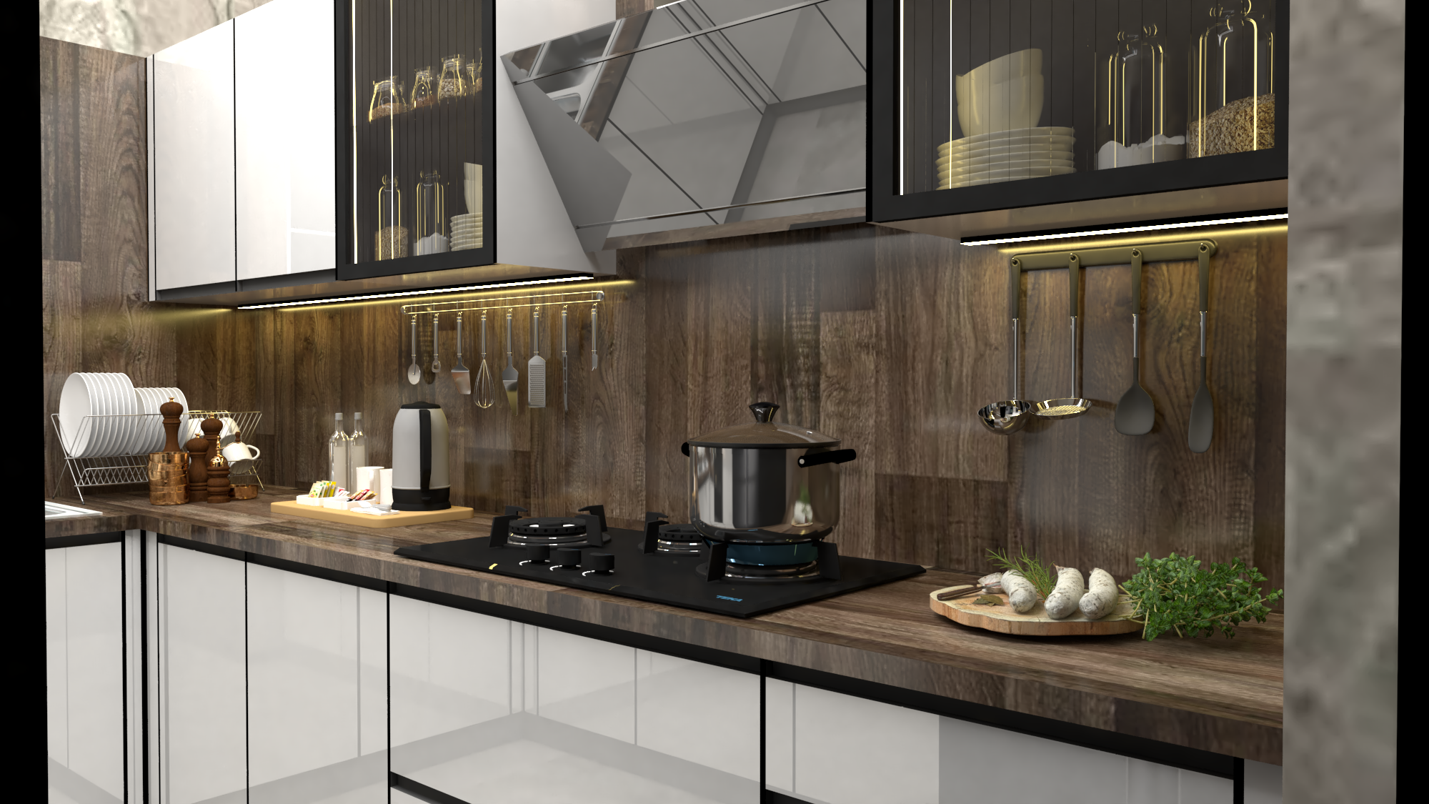 Customized Modular Kitchen - Color: Customizable