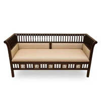 3 Seater Teak Wooden Sofa - Color: Brown