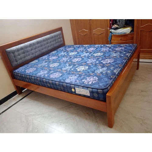 Queen Size Wooden Cot Bed - Color: Brown