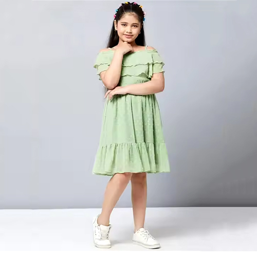 Kids Flower Cotton Sleeveless Dress - Color: Different Available