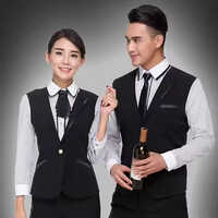Hotel Staff Waiter Uniform - High-Quality Cotton, Unisex Modern Style , Available in Various Colors