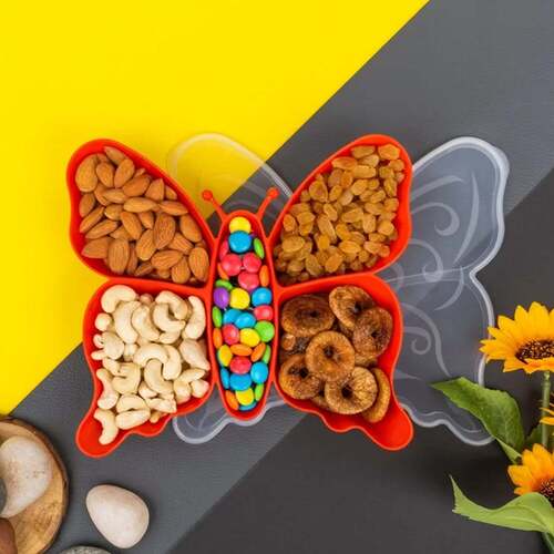 5 Compartment Multipurpose Butterfly Plastic Trays