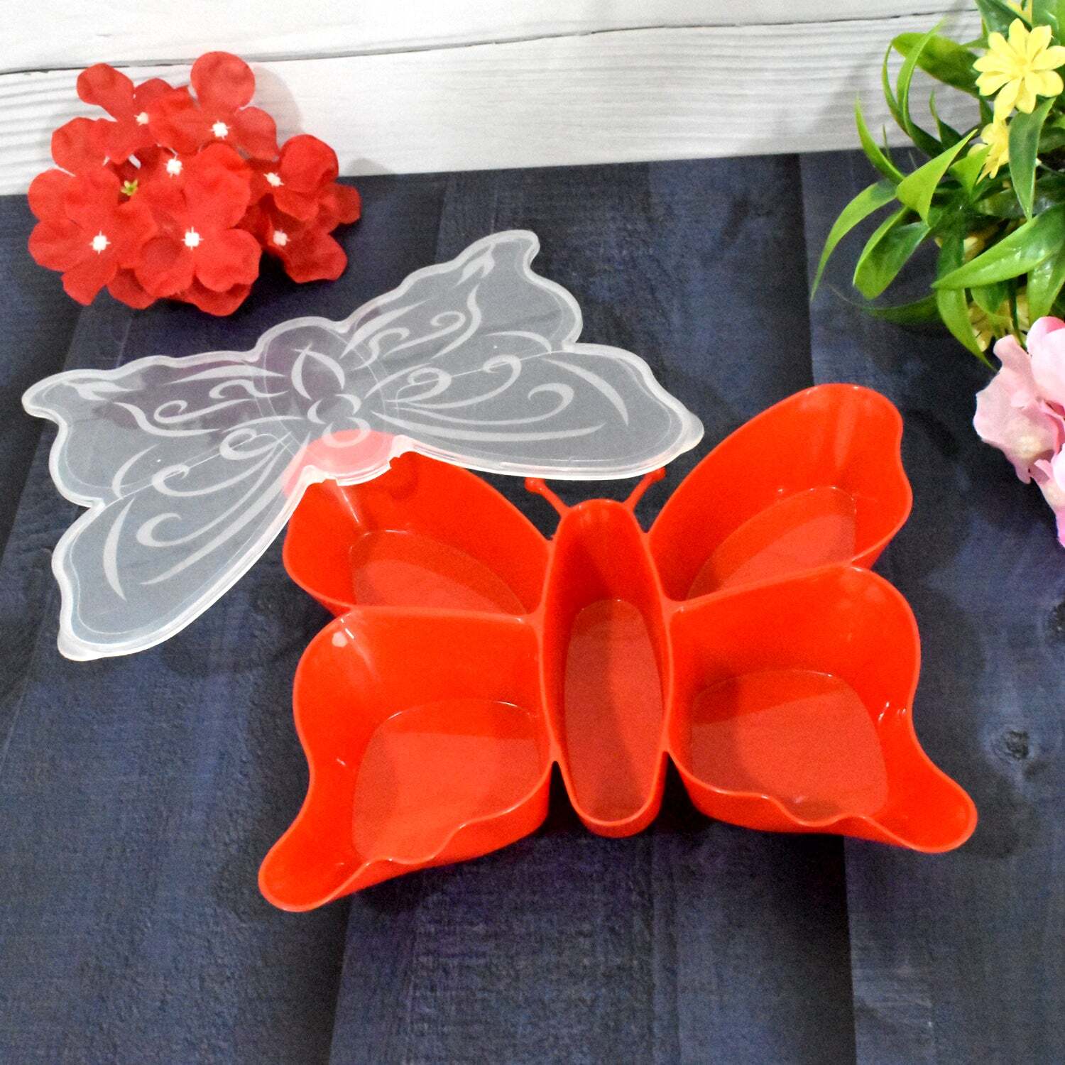 5 Compartment Multipurpose Butterfly Plastic Trays