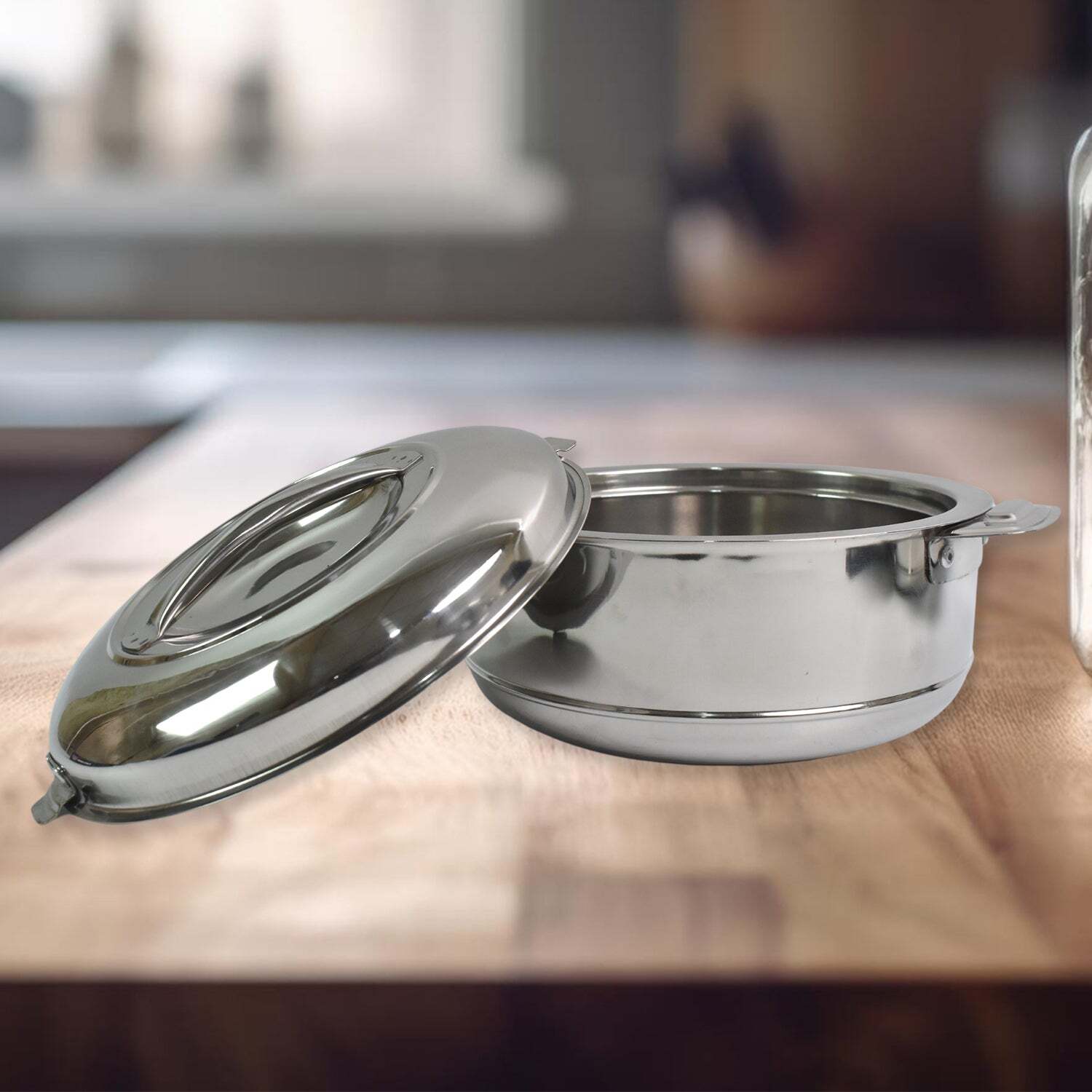Royal Unique Hot Pot Stainless Steel Insulated Serving Casserole with Lids