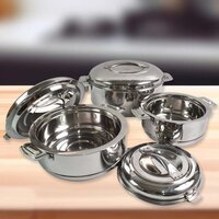 Royal Unique Hot Pot Stainless Steel Insulated Serving Casserole with Lids