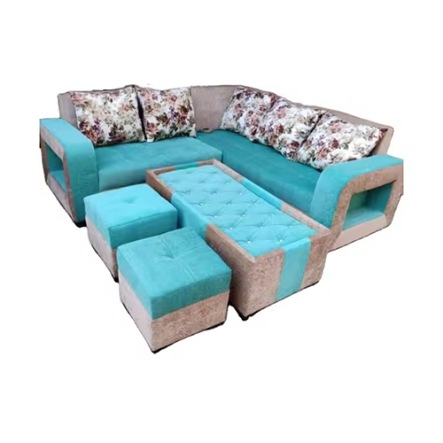 Designer Leather And Wooden Sofa Set - Color: Different Available