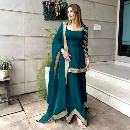 Womens Short Sleeved Dress With Long Skirt - Color: Different Available -  Color: Different Available at Best Price in Jaipur | Shri... The Fashion Hub