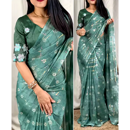 Ladies Printed Saree For Wedding Season