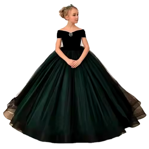 Stylish Long Flared Full Length Party Gown Lovely Dress For Girls - Color: Different Available