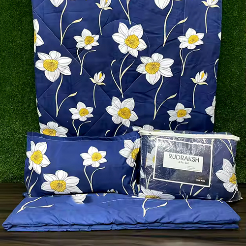 Flower Printed Comforter Set Of 4 - Application: Personal